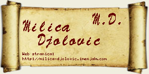 Milica Đolović vizit kartica